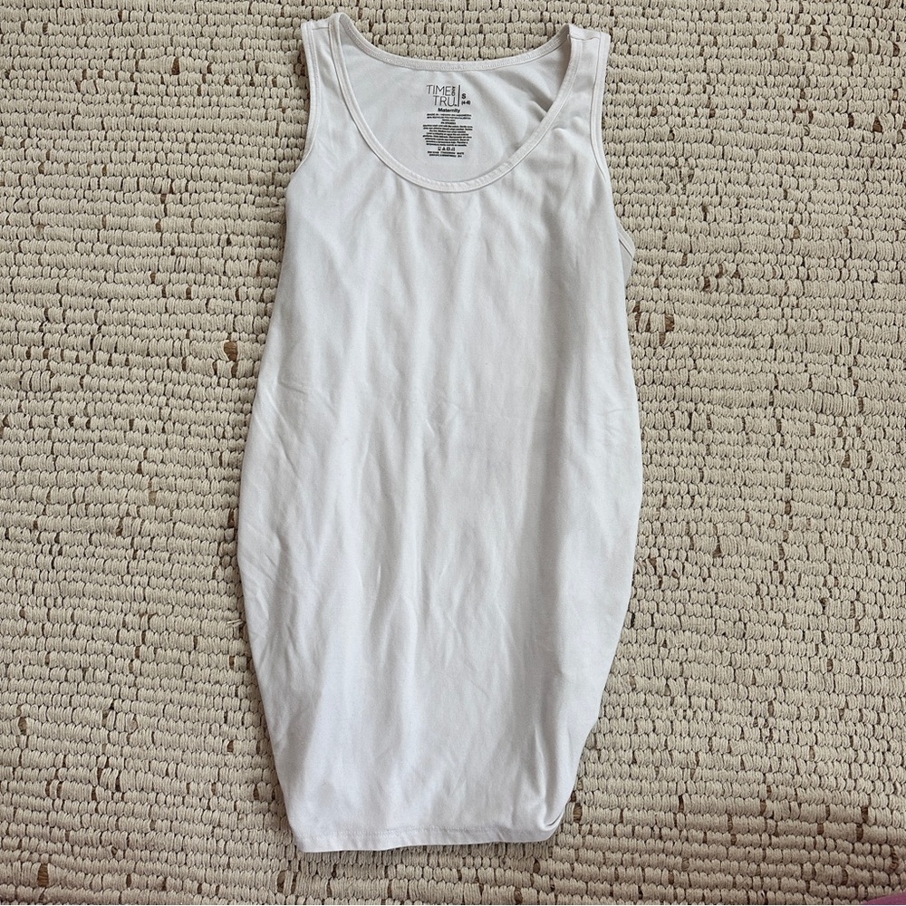 Time and Tru White Maternity Tank